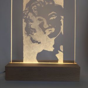 Metacrilato con led Marilyn cara