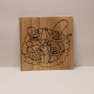 Tabla contrachapado pequeña Familia Simpson